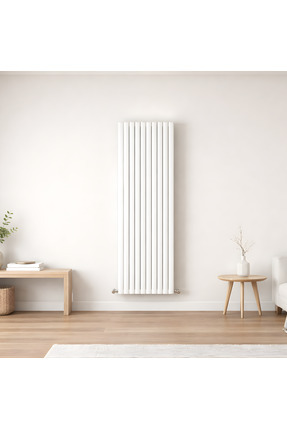 AEON Visage Alüminyum Dekoratif Radyatör Dikey 150CM x 50CM (10 Dilimli) Beyaz