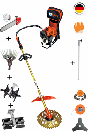 roys Alman Sırt Tırpan Çift Çapalama Tırnaklı Zeytin Hasatlı Uzatma Aparatlı