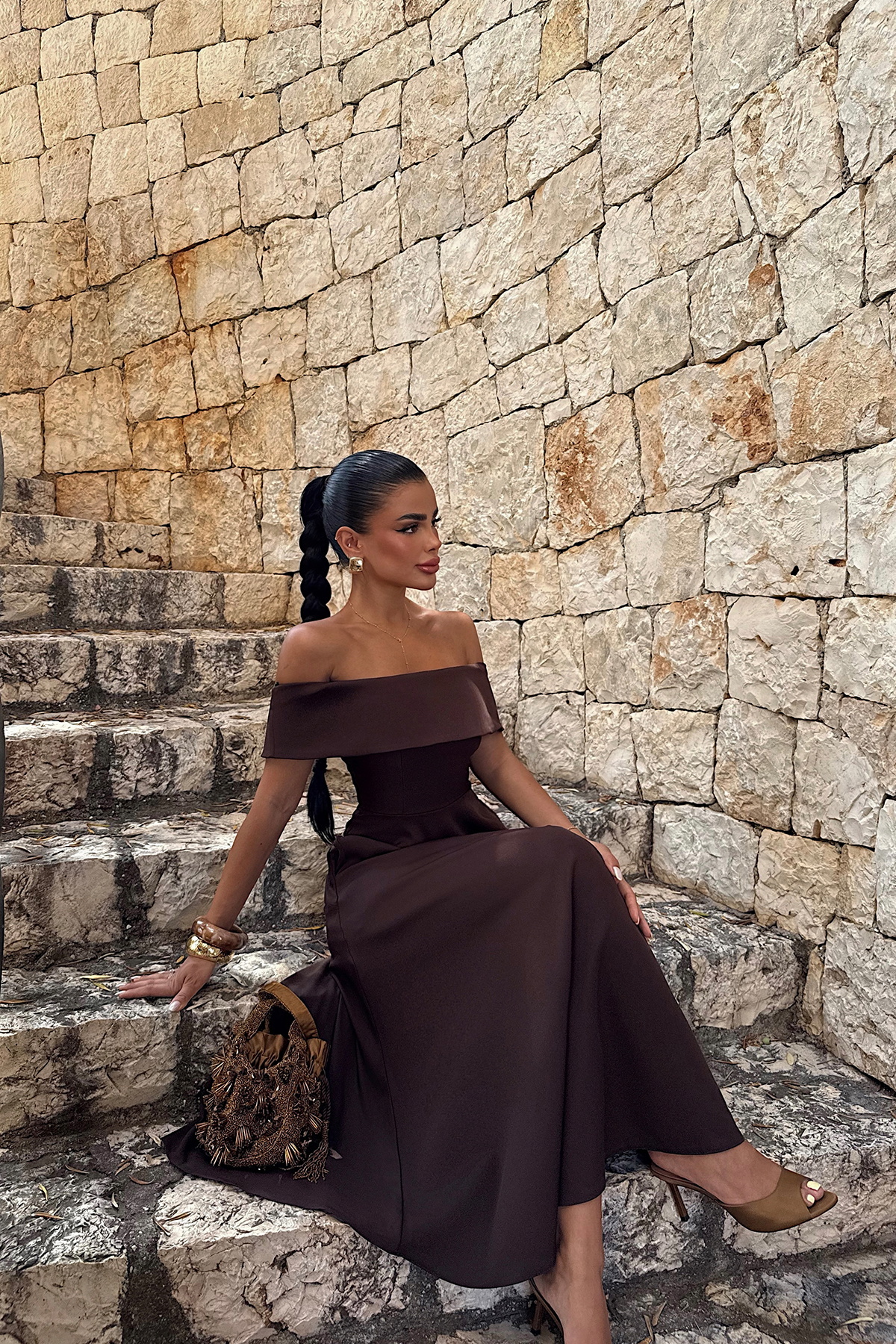 TANISA  TNS-4412 Creil Elbise – Sade ve Şık Tasarım-Double Kumaştan Üretilmiştir - Görsel 4