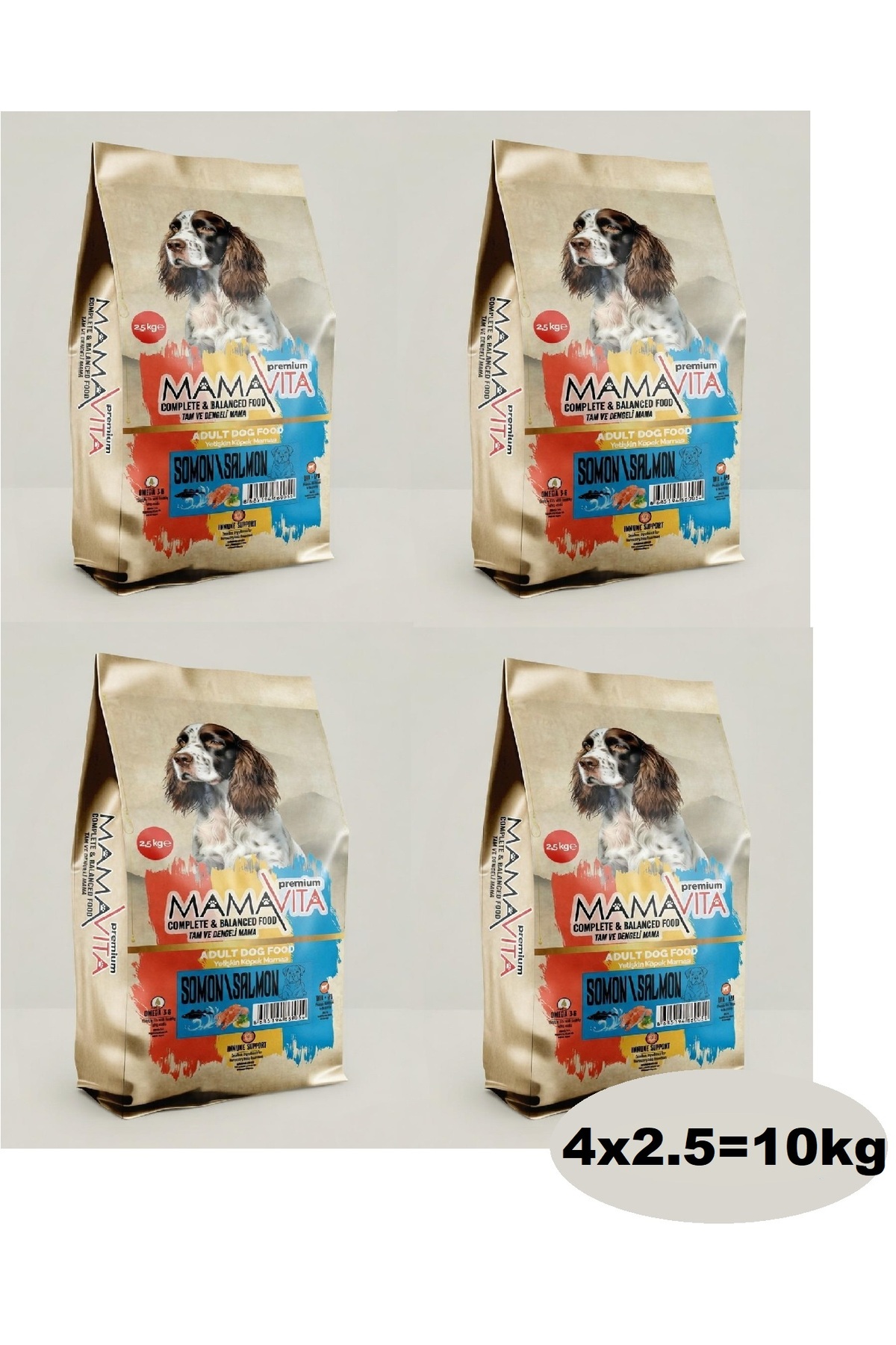 MamaVita Somonlu Yetişkin Köpek Kuru Maması 10 Kg (2.5 Kg X 4 Adet )