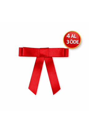 Polat Gipe İplik 25 Adet Kırmızı Saten Papyon Kurdele – Hazır Bağlı – Nikah Ş...