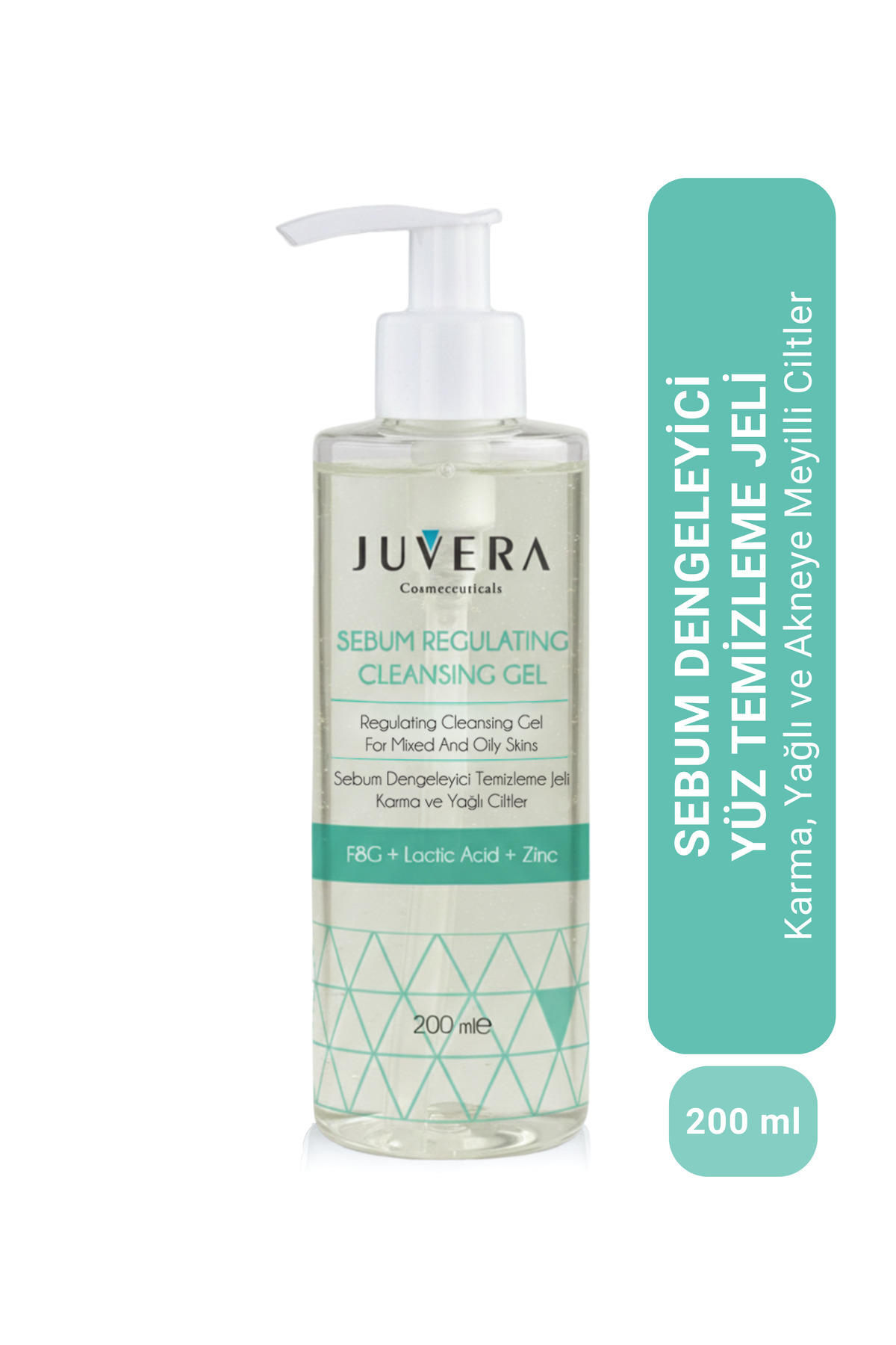 JUVERA Cosmeceuticals Siyah Nokta ve Karşıtı Karma Ve Yağlı Ciltler Için Yıkama Jeli - Sebum Regulating Gel 200ml — 01 001
