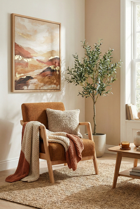 Zem Favela Bohem Berjer Natürel Ahşap, Hardal