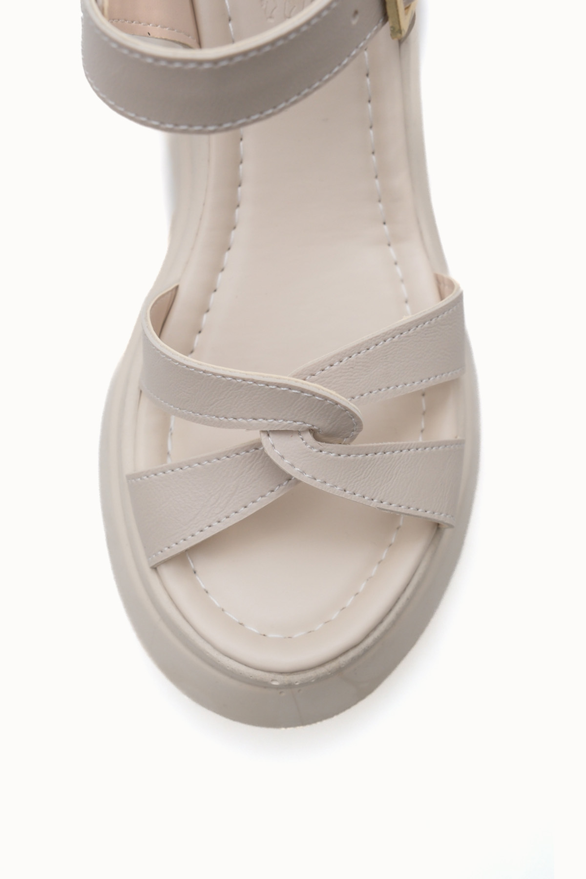 Riccon  Kadın Sandalet 0012919 Bej - Görsel 2