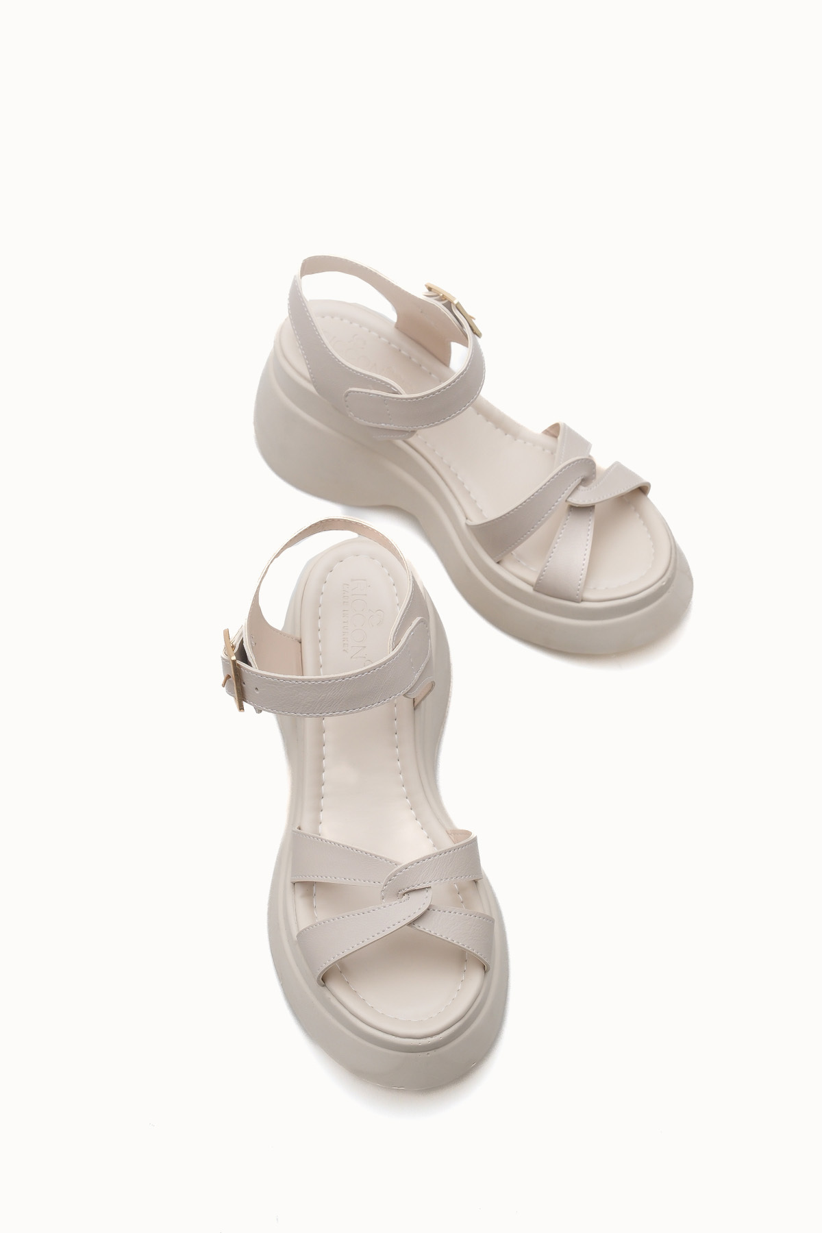 Riccon  Kadın Sandalet 0012919 Bej - Görsel 6