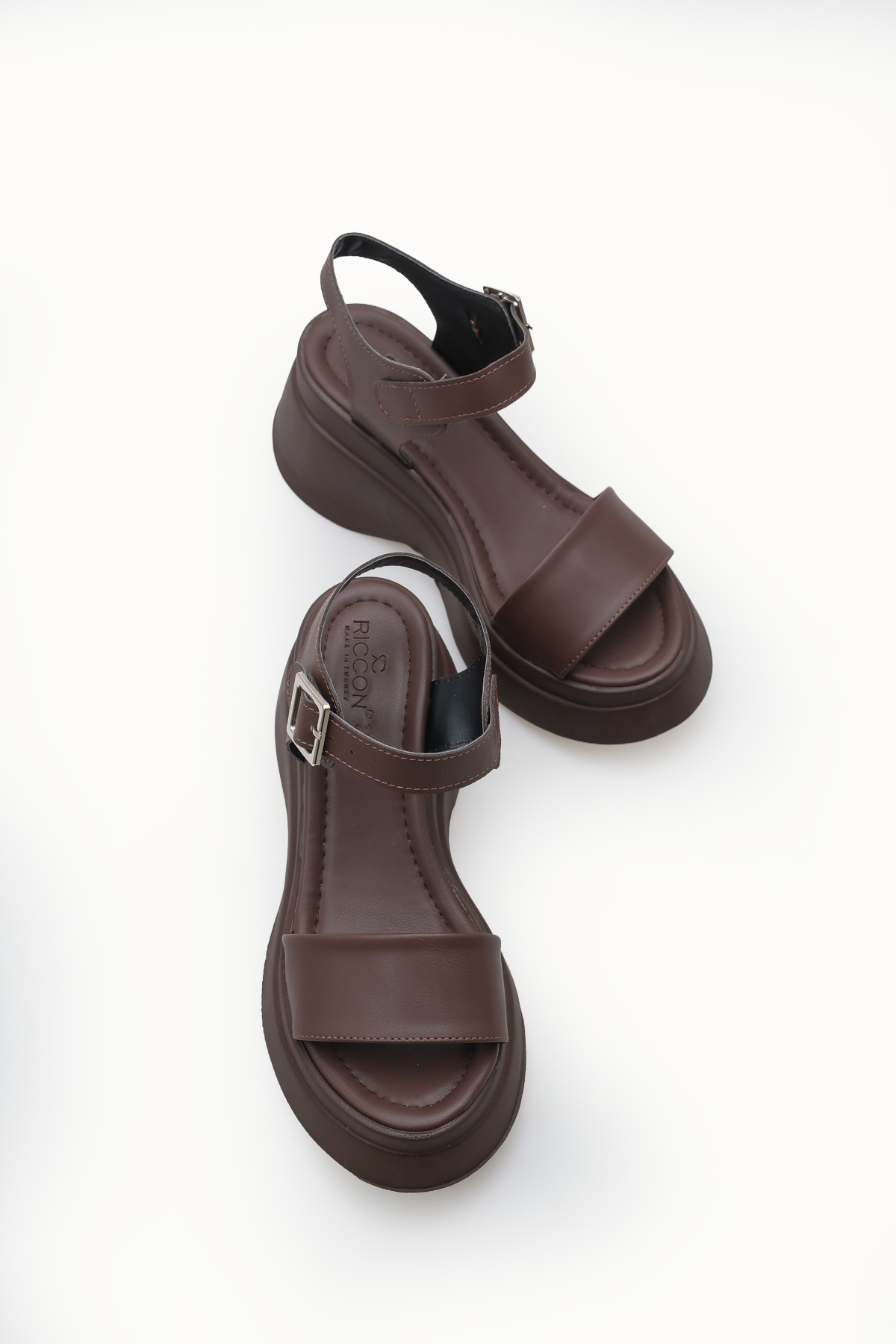 Riccon  Evelsyra Kadın Sandalet 00129011 Kahverengi - Görsel 6