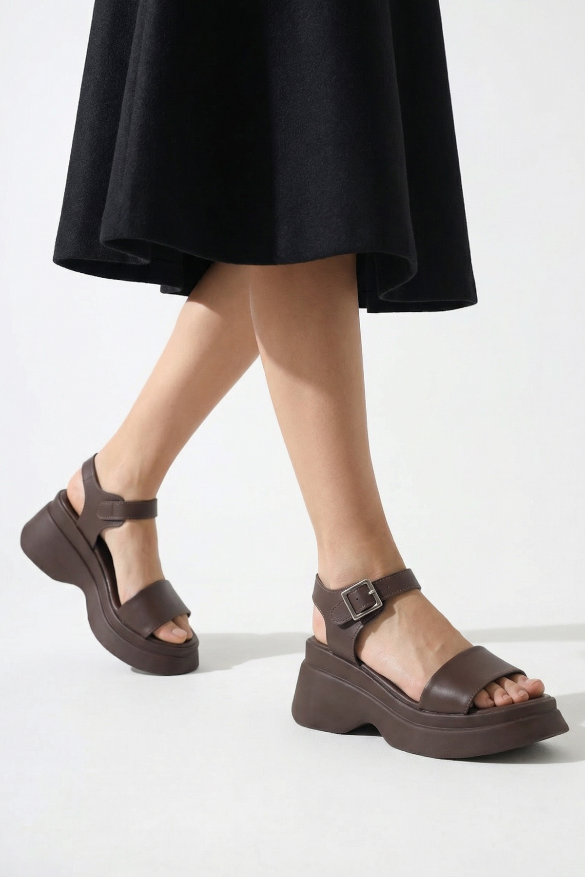 Riccon  Evelsyra Kadın Sandalet 00129011 Kahverengi