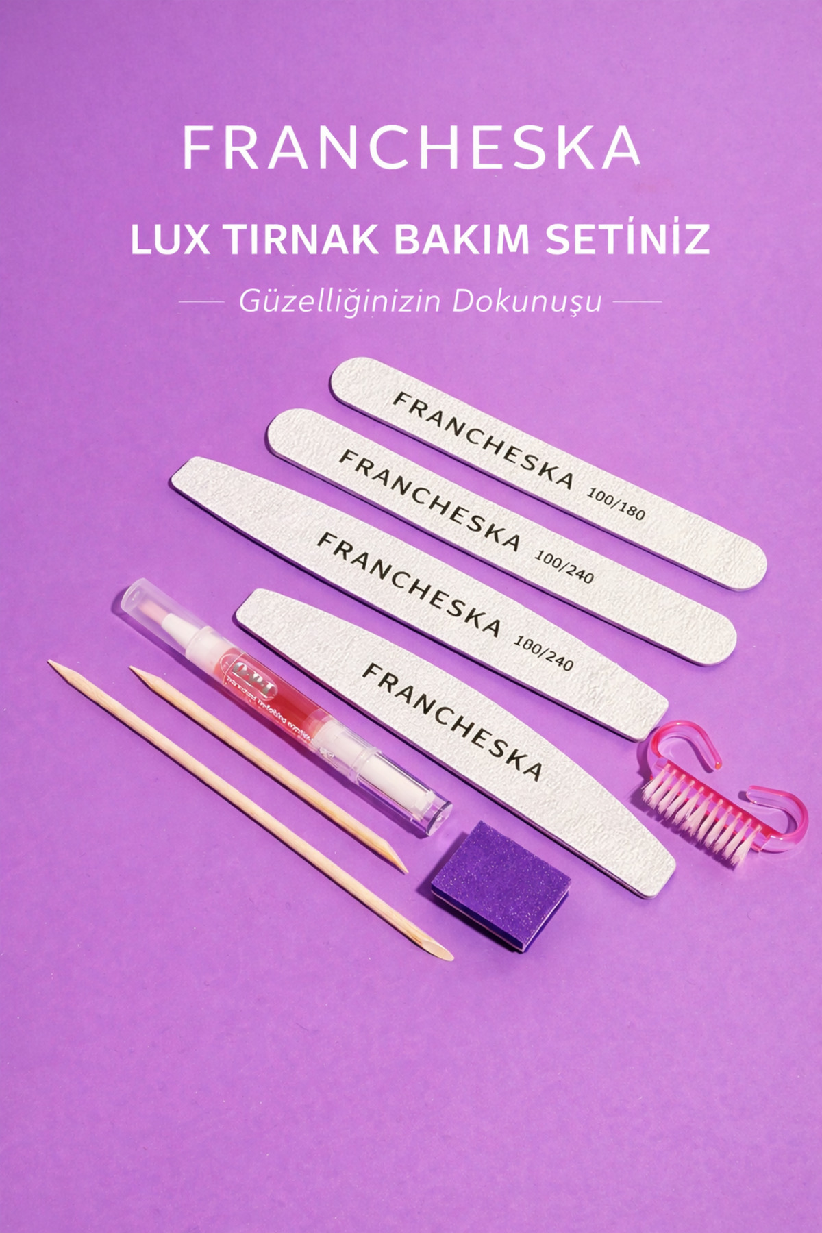 Francheska Lux Tırnak Bakım Seti – 10 Parça Profesyonel Manikür Seti — FRCHSK-LXSET