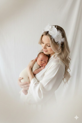 ROYAL ROX İncili Orkide Taç , lohusa anne tacı