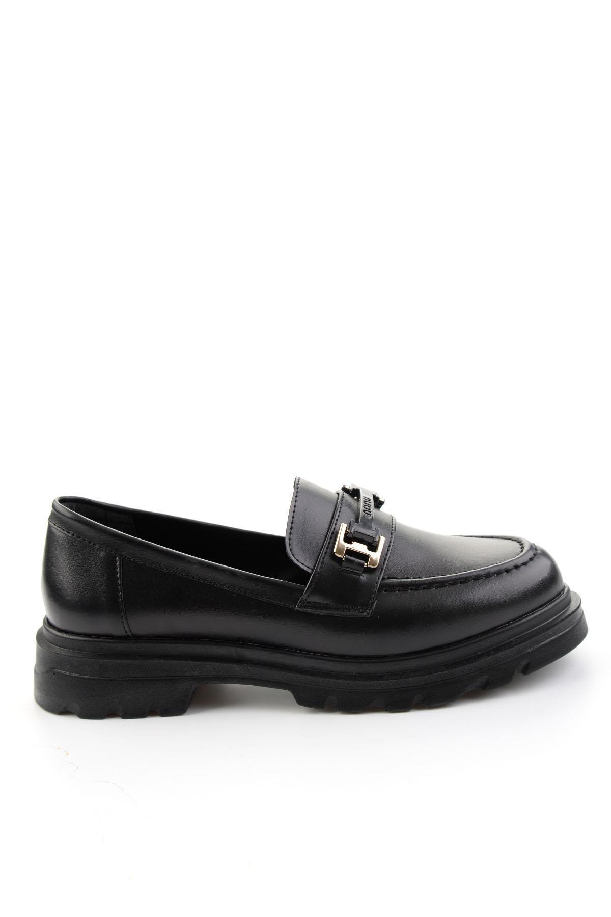 Bambi Siyah Kadın Loafer Ayakkabı K01997011209