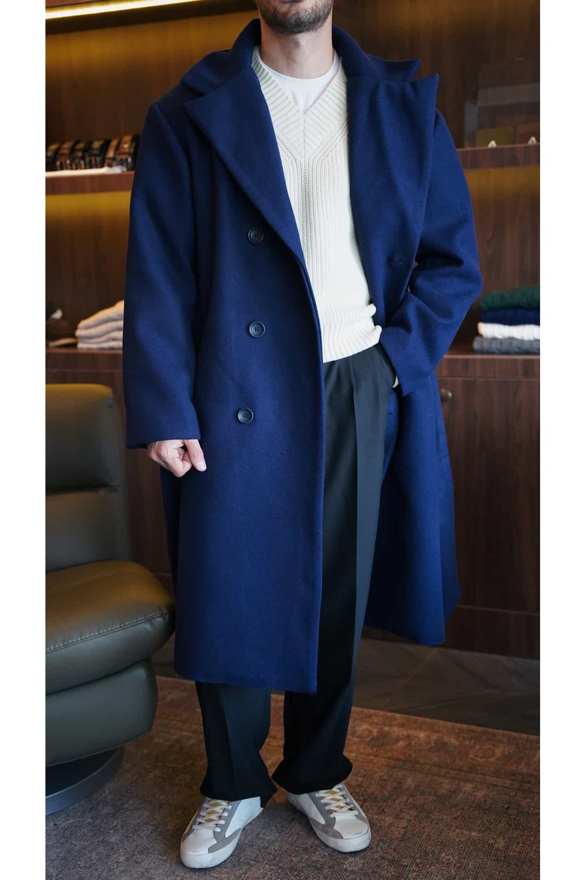 Atelier Old Money Arelion Oversize Lacivert Kaban FW5944 görsel 2