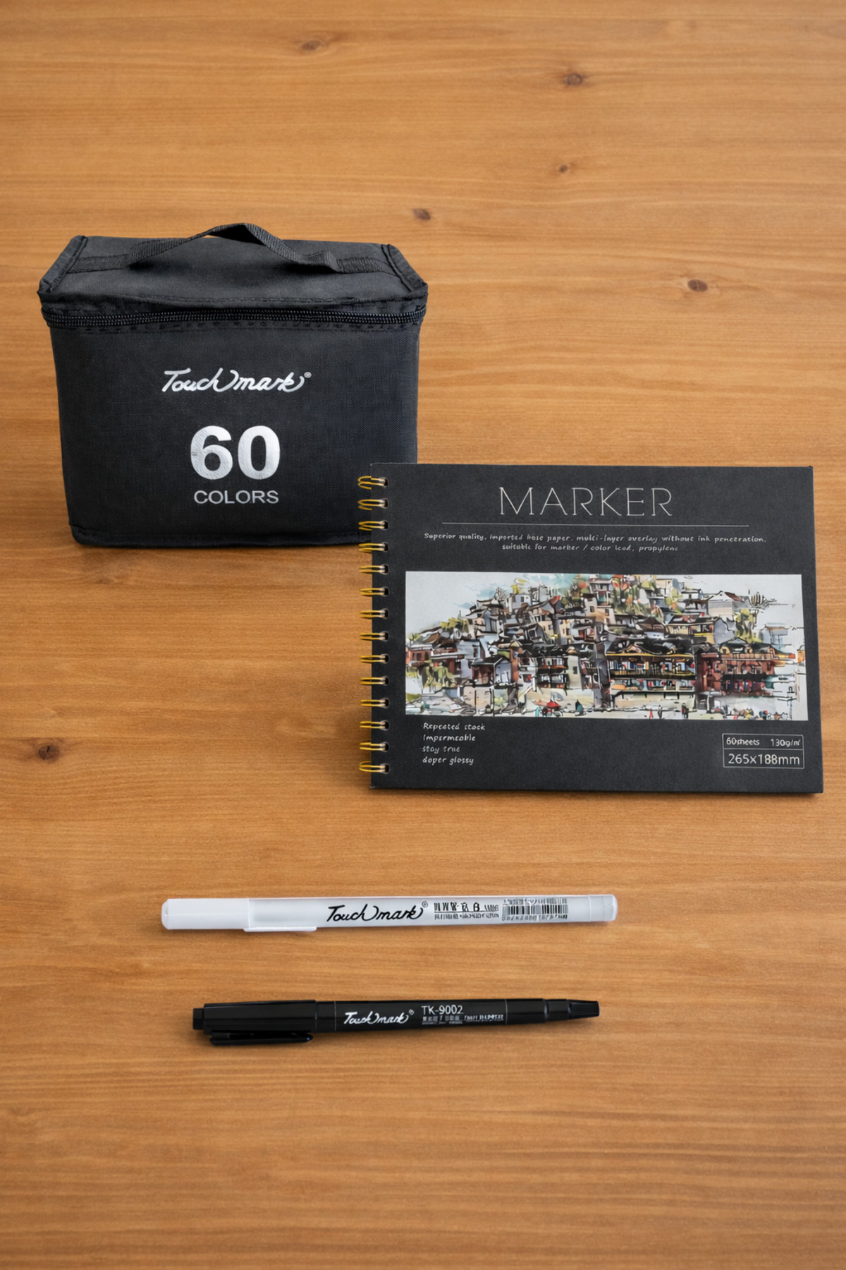 ART MARKER 60lı Çift Uçlu Profesyonel Marker Boya Seti Marker Defteri ...