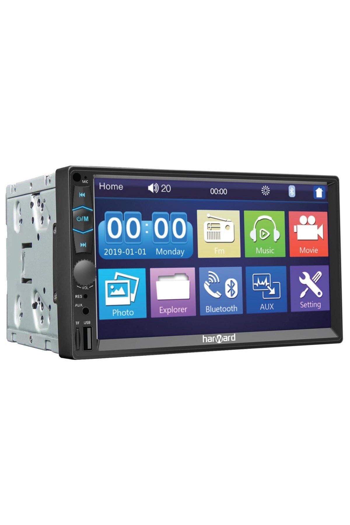 harward HR-G754 7 İnç Double Teyp 4*60W/BT/USB/SD/AUX/Mirror Link
