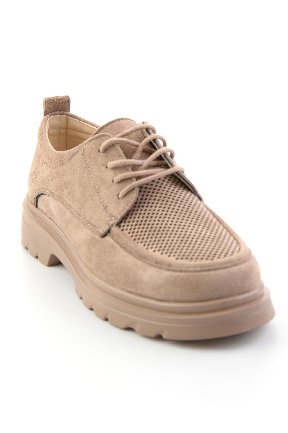 Bambi Vizon Kadın Loafer Ayakkabı K01536103372 görsel 2