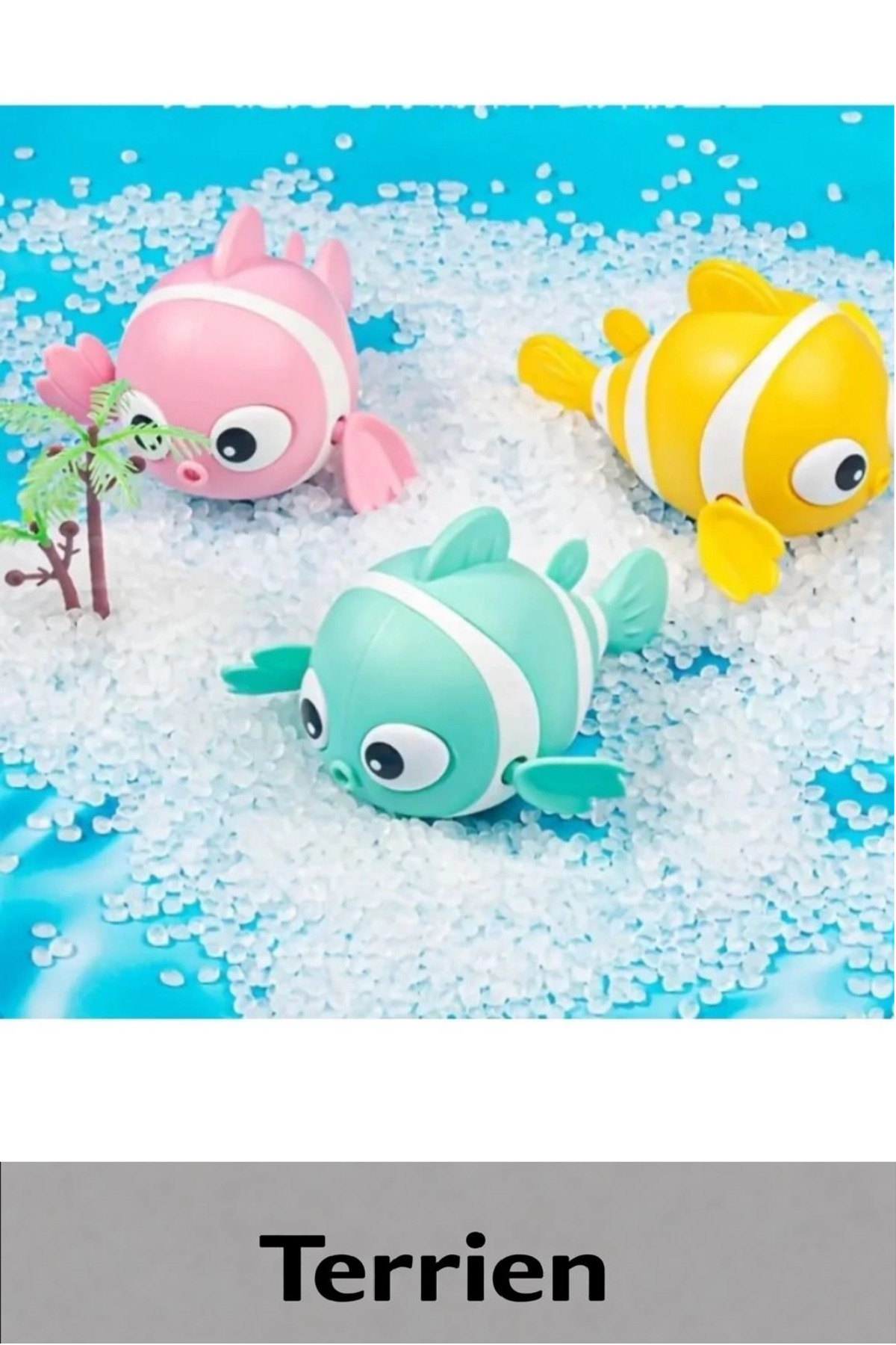 Terrien #BanyoOyuncak Dayanıklı Eğlenceli Hafif Kurmalı Renkli Yüzen Balık Bebek Çocuk Banyo Su Oyuncağı fotoğrafı 4 (önizleme)