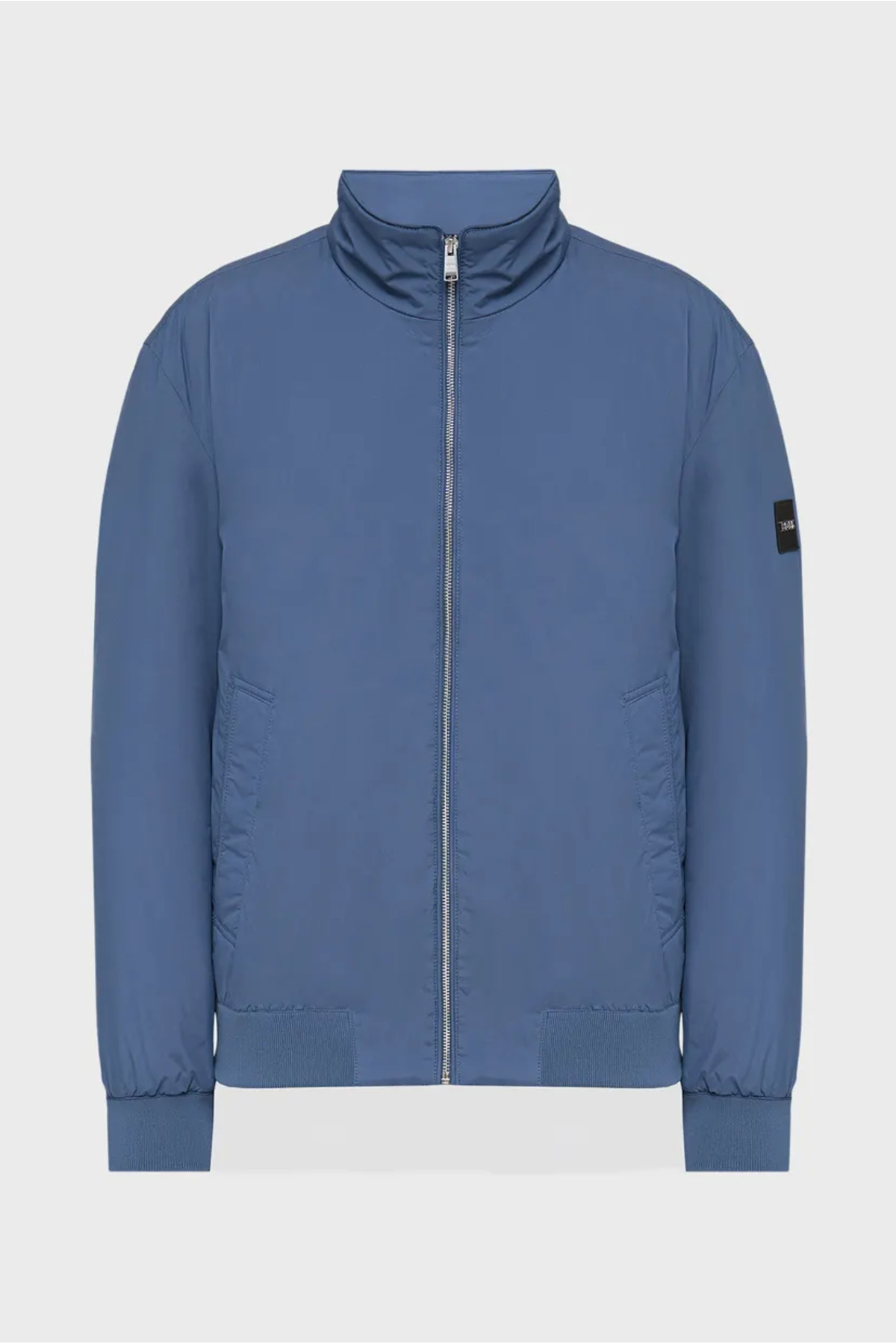 باس کاپشن مردانه یقه بلند، آستین بلند، زیپ‌دار، سایز معمولی، آبی، جیب داخلی، کد ۵۰۵۵۳۶۲۵-۴۶۸