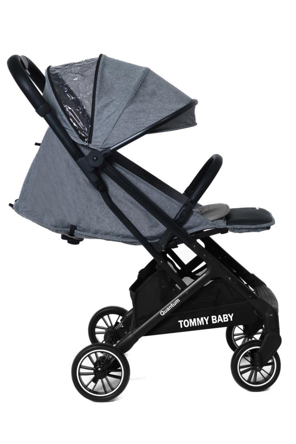 Tommybaby Quantum Kabin Bebek Arabası Kabin Boy Bebek Arabası Pedli Katlanabilir Yağmurluk Hediye fotoğrafı 3 (önizleme)