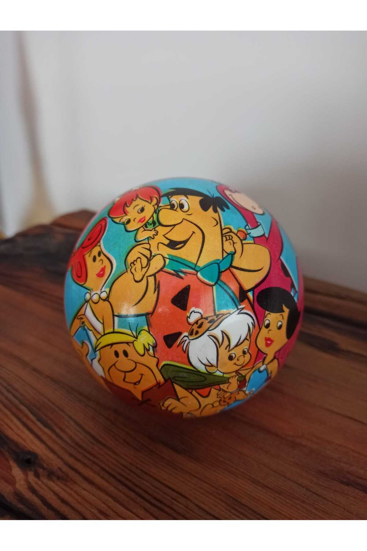 Hureggo vintage ''80'ler The Flintstones Taş Devri' yumuşak plastik top & 12 cm çap fotoğrafı 4 (önizleme)