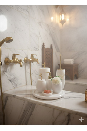 my soul natural stone marble Banyo seti