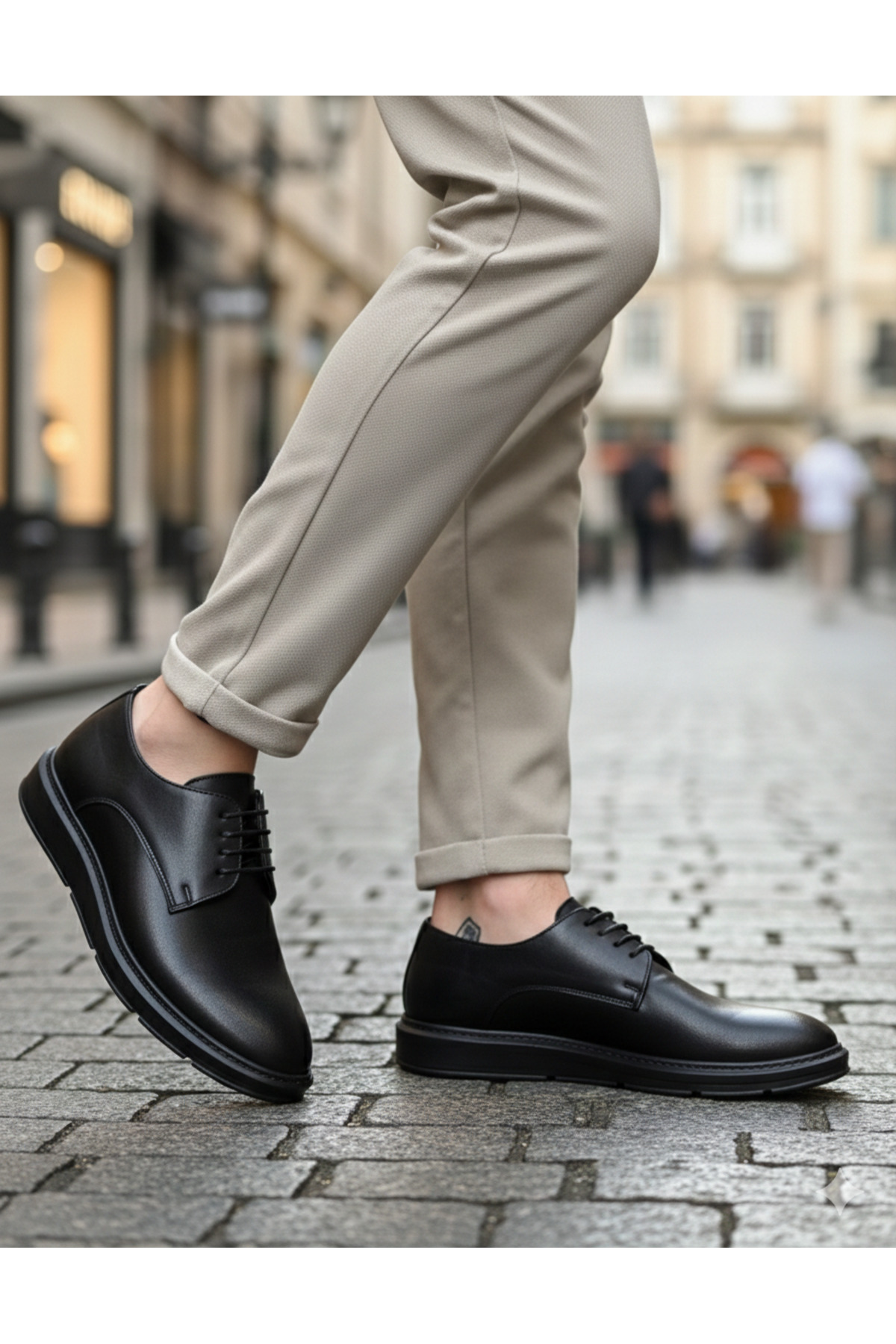 MehLey  Erkek Klasik Yüksek Rahat Taban Ayakkabı Mhly0003 - Görsel 2