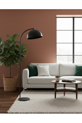 avizade NEBULA Siyah Metal Retro Lambader - Modern Salon Aydınlatması-Eğimli ...