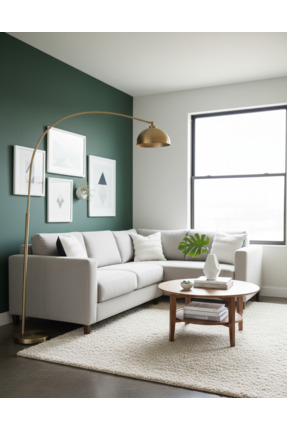 avizade NORMA Beyaz Metal Kavisli Lambader - Modern Salon Köşe Lambası -Minim...