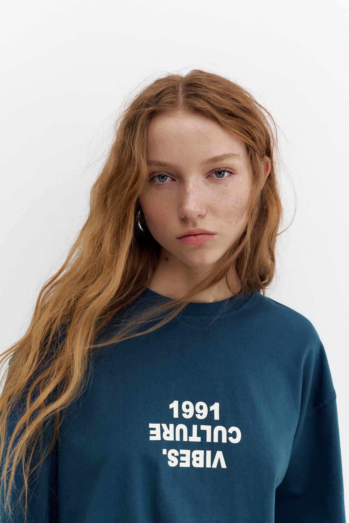 Pull & Bear  Street Culture grafik tişört - Görsel 7