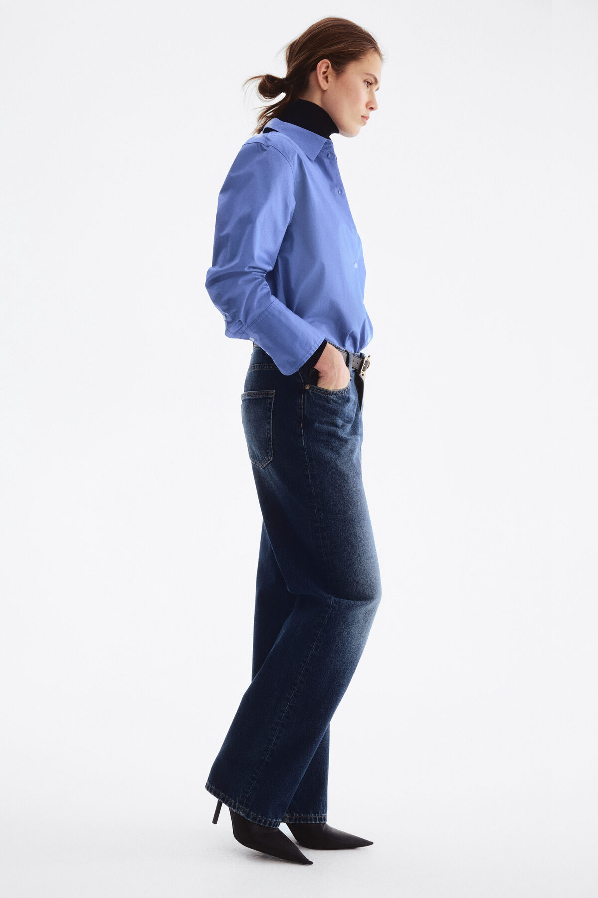 H&M Barrel High Waist Jeans görsel 4