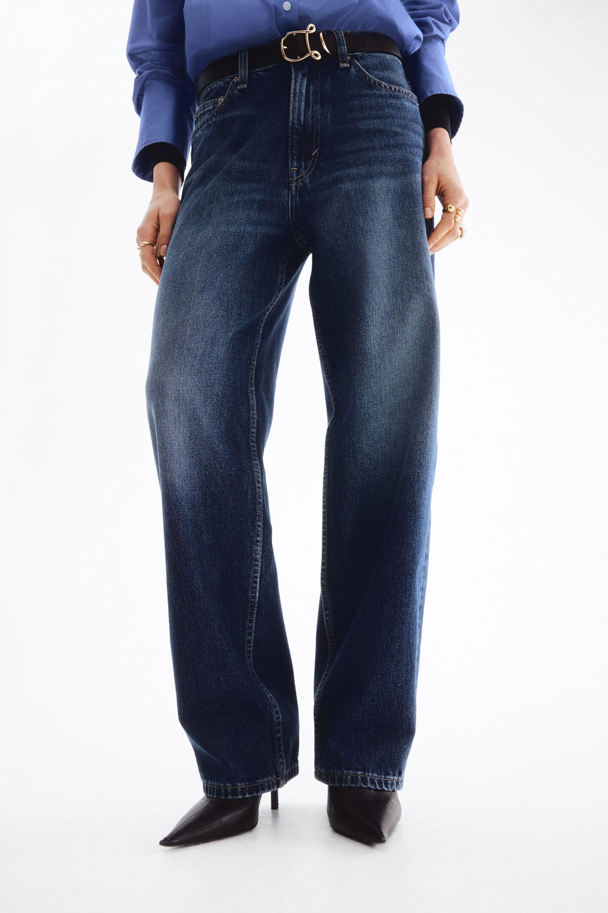 H&M Barrel High Waist Jeans görsel 6