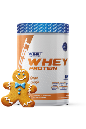 West Nutrition Whey Protein Tozu 540 gr 18 Servis Zencefilli Kurabiye Aromalı