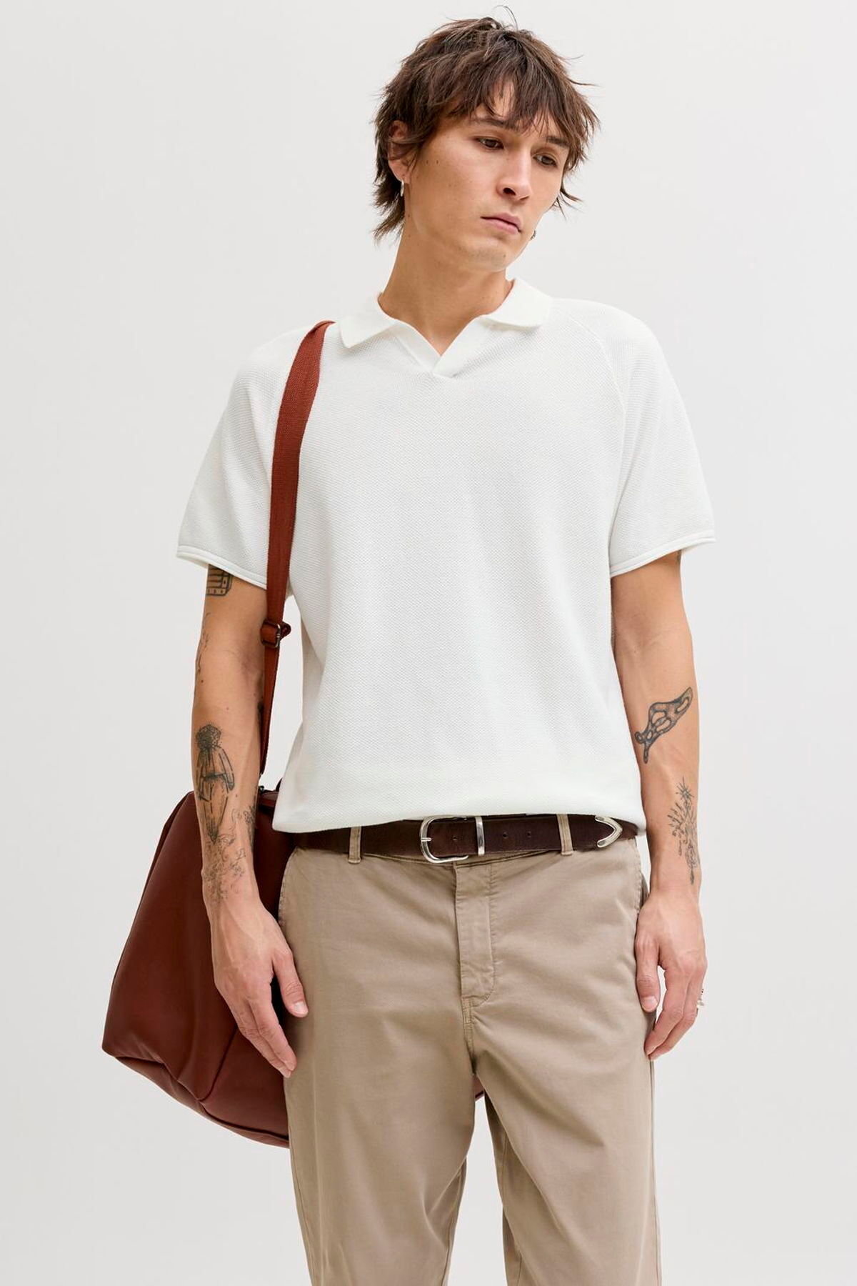 تی‌شرت بافتنی یقه هفت مردانه - هیل جک اند جونز پولوشرت Jack & Jones