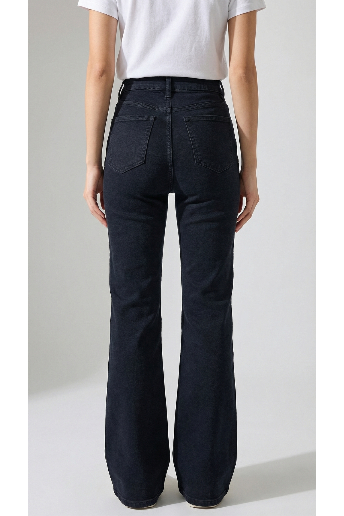 ENZİM JEANS  Kadın Süper Yüksek Bel Bootcut / İspanyol Paça Jean Pantolon - Görsel 4