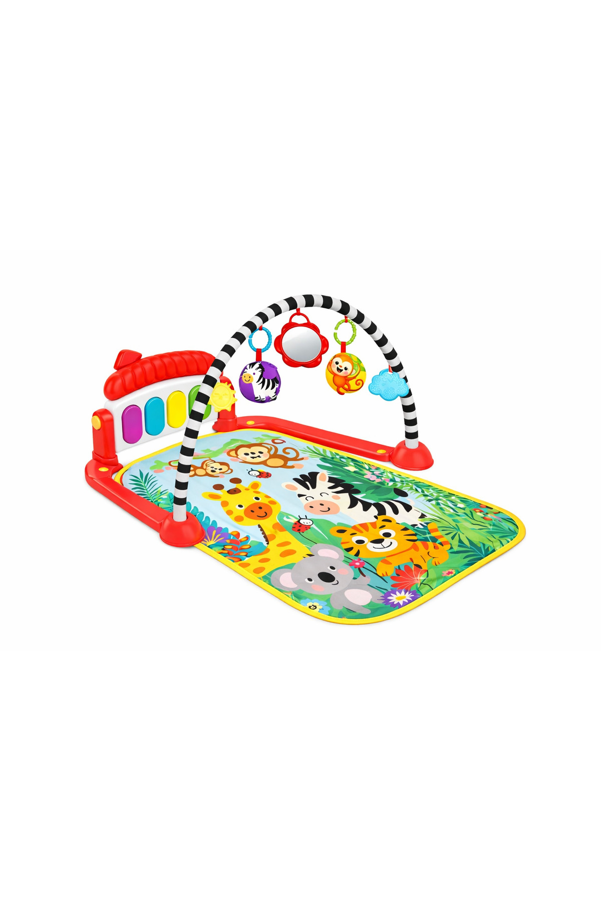 babydoor Safari Piyanolu Desenli Bebek Oyun Halısı 0+Ay Sevimli Hayvan Figürlü Işıklı ve Müzikli Gelişim Matı fotoğrafı 3 (önizleme)