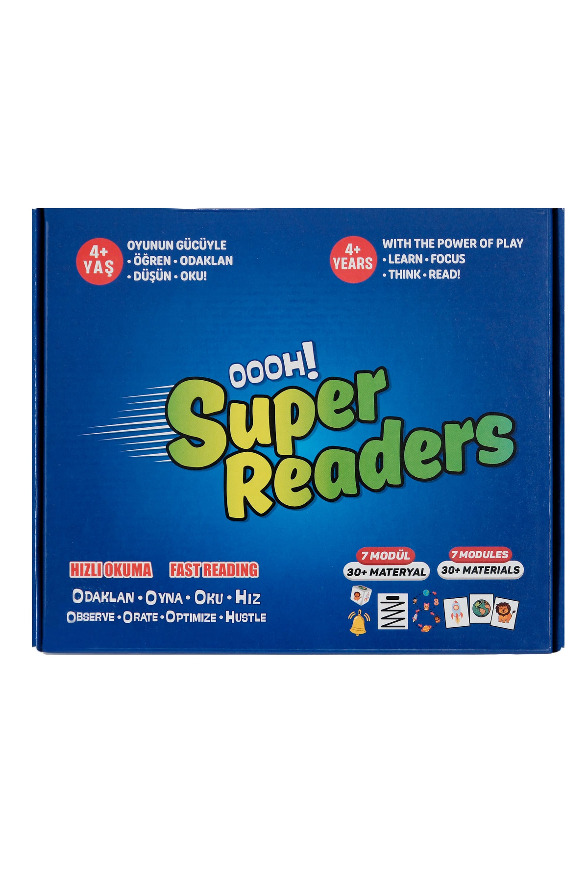 OOOH SUPER READERS -Focus Play Read Speed- Speed Reading Playset Preschool