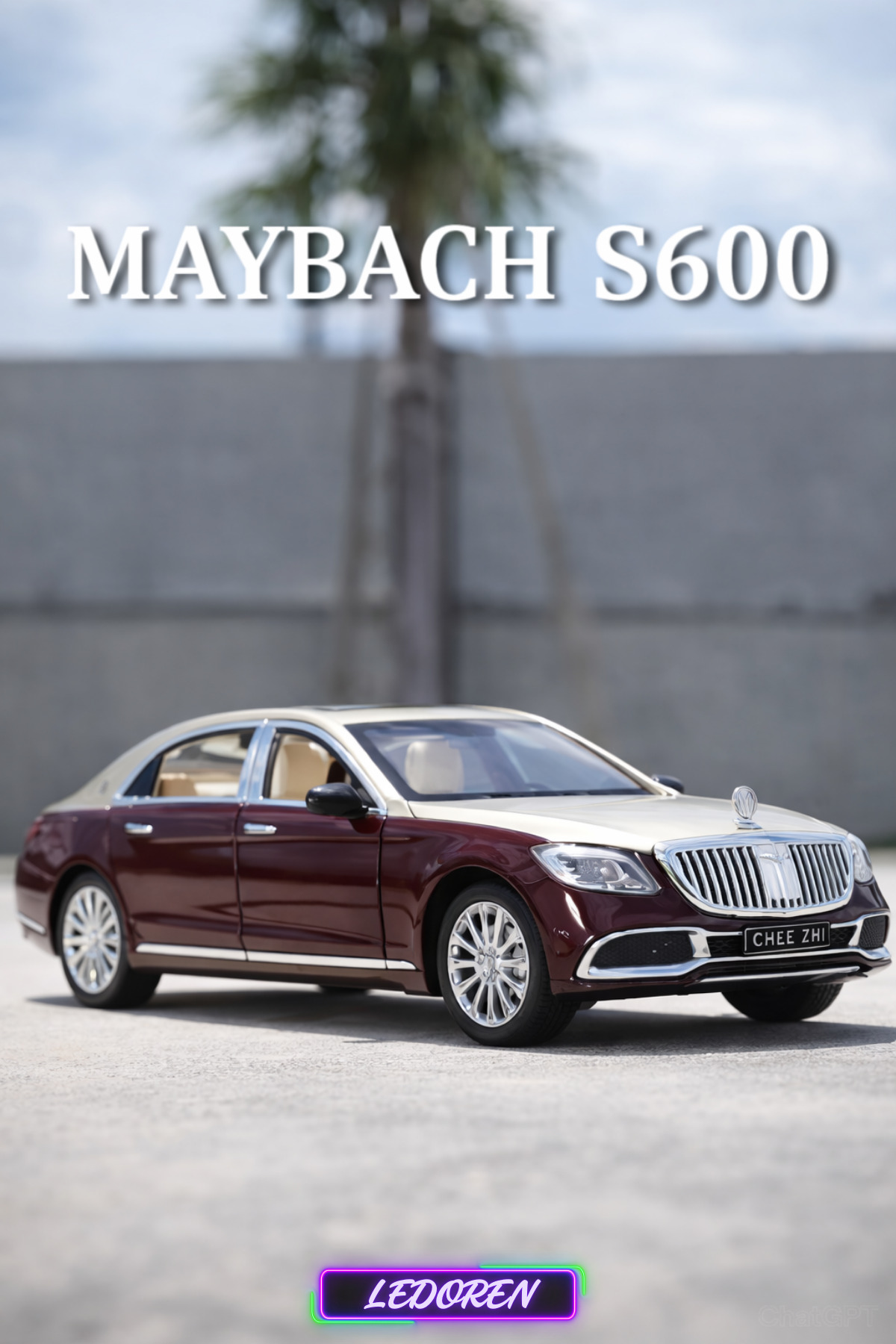 L'eDoren Kahverengi Renkli Mercedes Maybach S600 1/24 Diecast