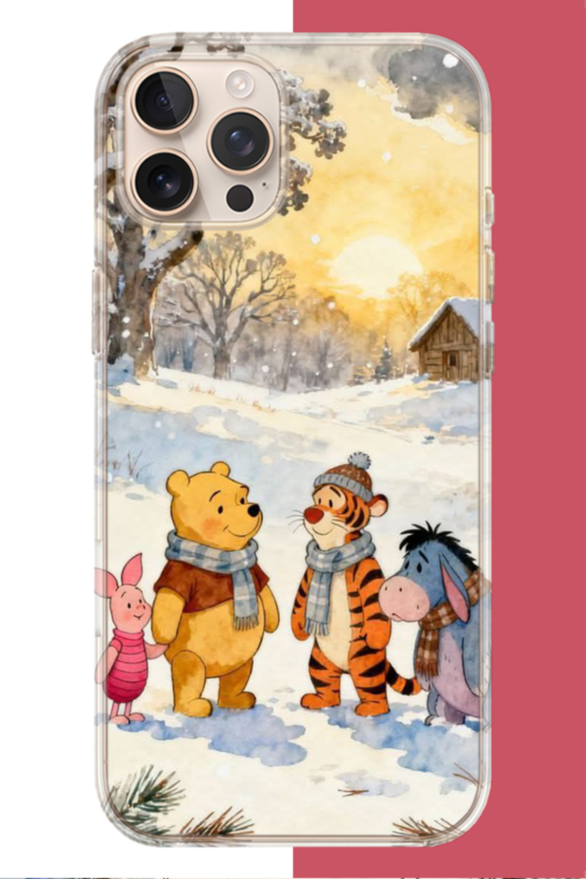 iPhone 16 PRO Compatible Winnie The Pooh2 UV Printed Silicone Case