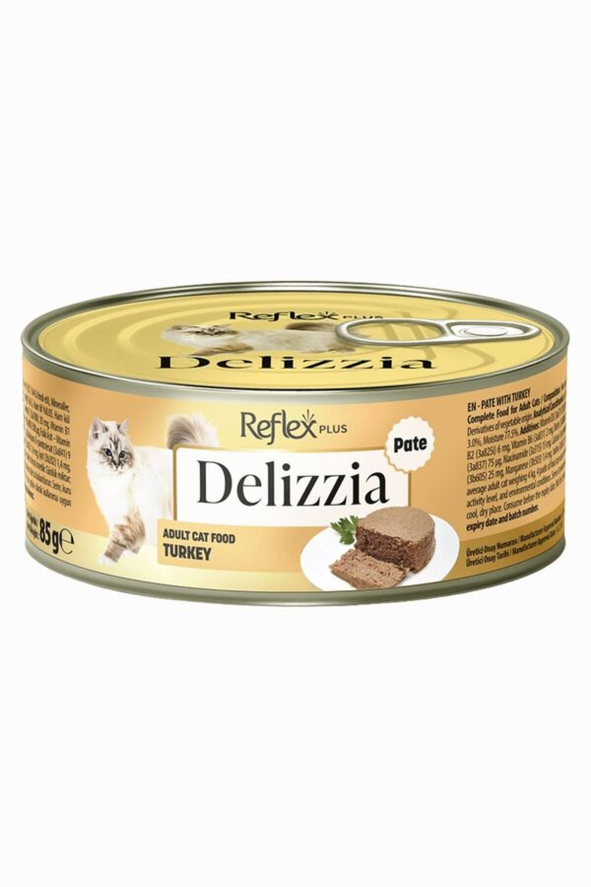 Reflex Delizzia Kıyılmış Hindi Etli Pate Yetişkin Kedi Konservesi 85gr