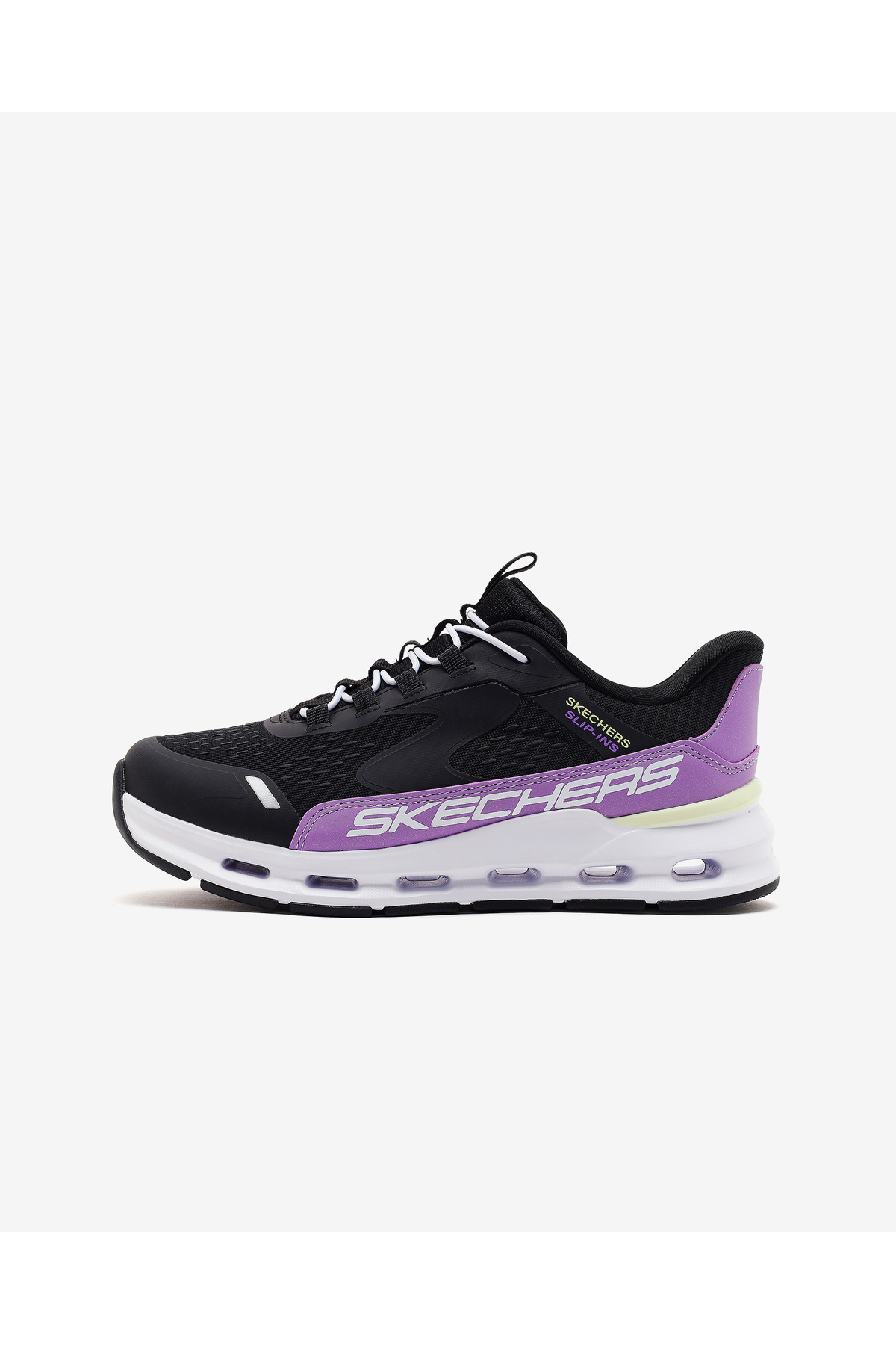 SKECHERS GLIDE-STEP + Velké dívčí černé tenisky 303654L BKPR