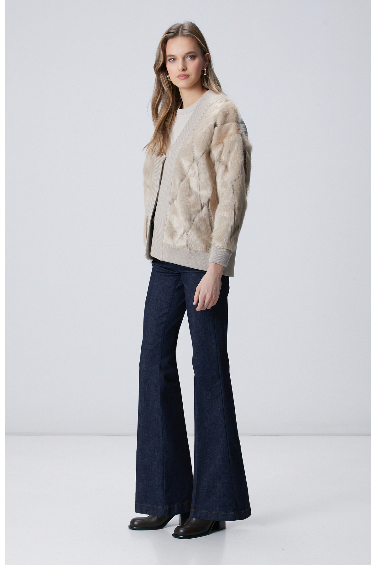 Network  Bej Suni Kürklü Hırka - Görsel 3