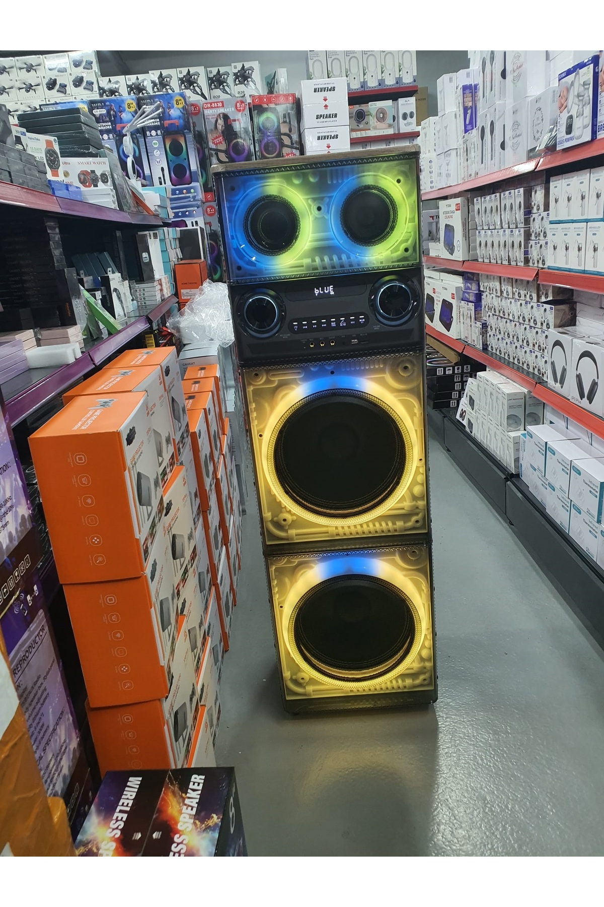Tastech 200W BÜYÜK BOY HOPARLÖR 130CM 2 ADET KABLOSUZ KARAOKE