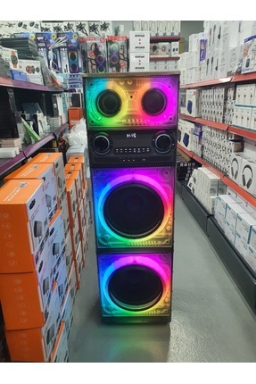Tastech 200W BÜYÜK BOY HOPARLÖR 130CM 2 ADET KABLOSUZ KARAOKE MİKROFONLU ŞARJ...
