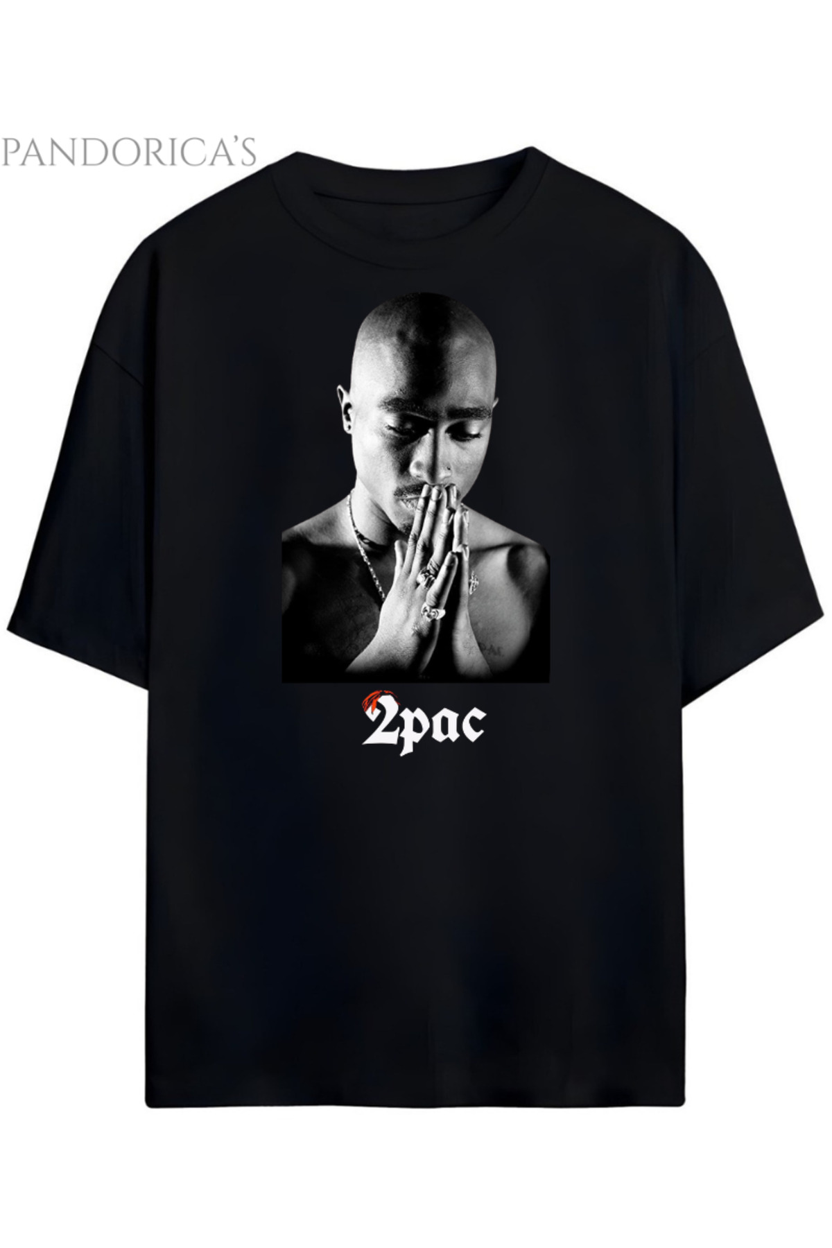 open lace back dress Tupac Grayscale Oversized T-shirt – Crunk Thread main image 0