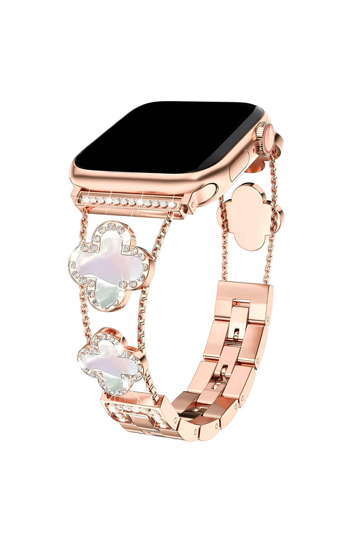 Watch 11 10 9 8 7 6 Ultra Se Compatible 42 44 45 46 49 mm Luxury Gemstone Floral Stylish Elegant Metal Cord