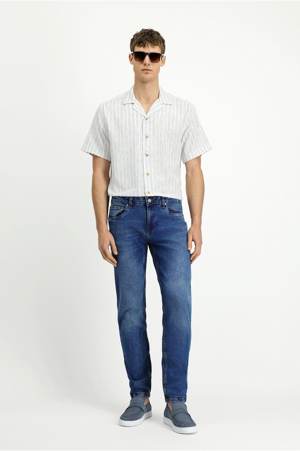 Kigili 7 Drop Slim Fit Dar Kesim Likralı Denim Pantolon