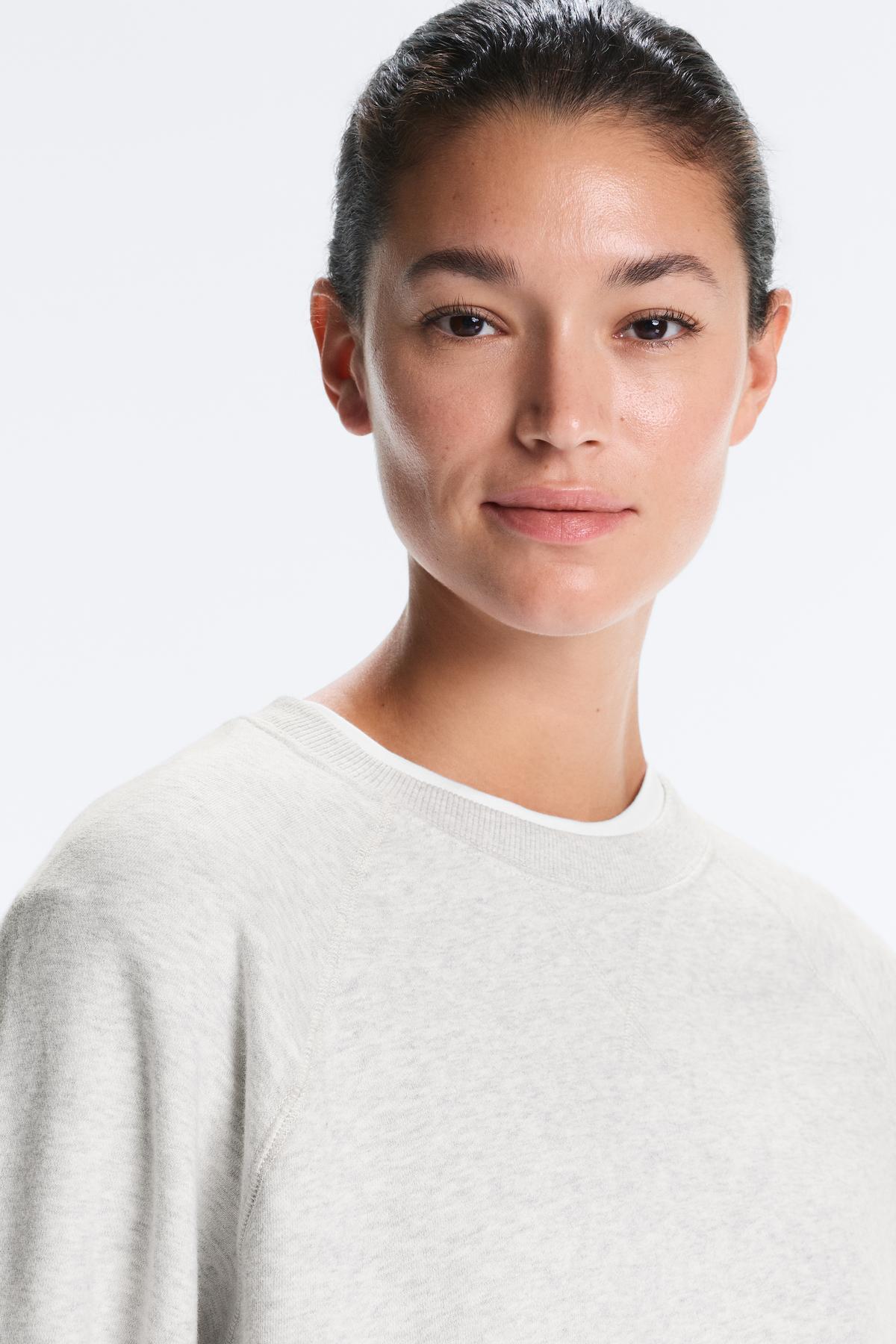 Oysho  Bisiklet yaka melanj sweatshirt - Görsel 3