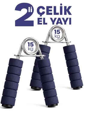 Telvesse 2 Adet Çelik El Yayı Sünger Kollu 15 kg Bilek Ön Kol Parmak Güçlendi...