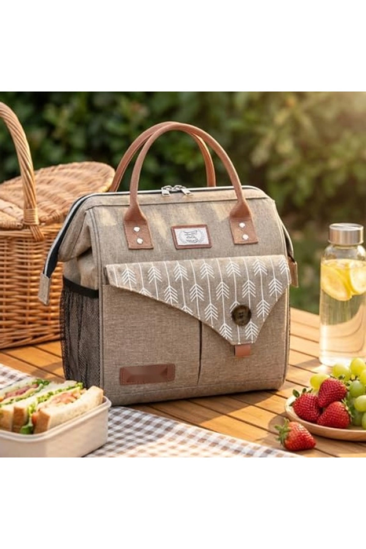 markentegra Yalıtımlı Kadın Termal Yemek Taşıma Çantası, 11L Kapasiteli, Sızdırmaz Beslenme Kutusu fotoğrafı 2 (önizleme)