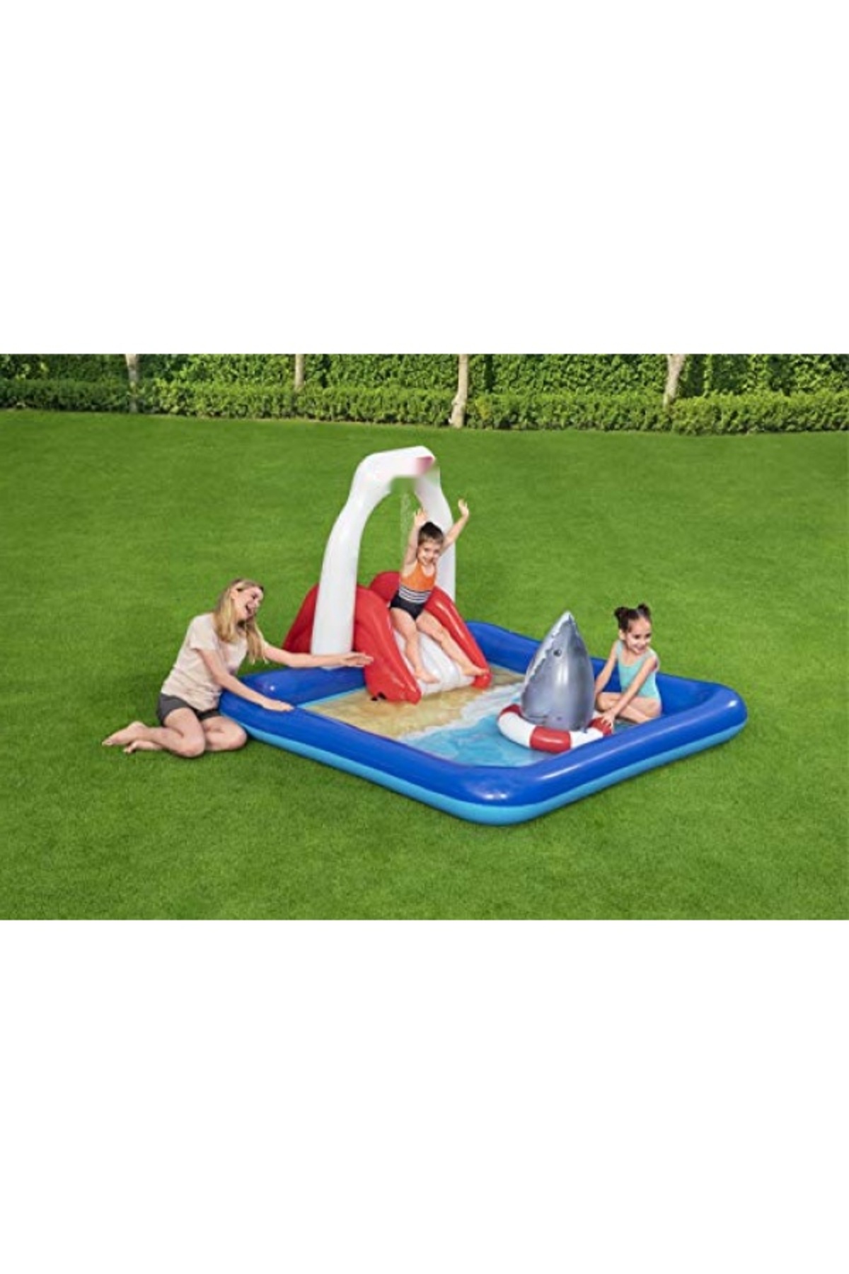 markentegra Taşınabilir Köpekbalığı Şeklinde Kaydıraklı Havuz fotoğrafı 2 (önizleme)