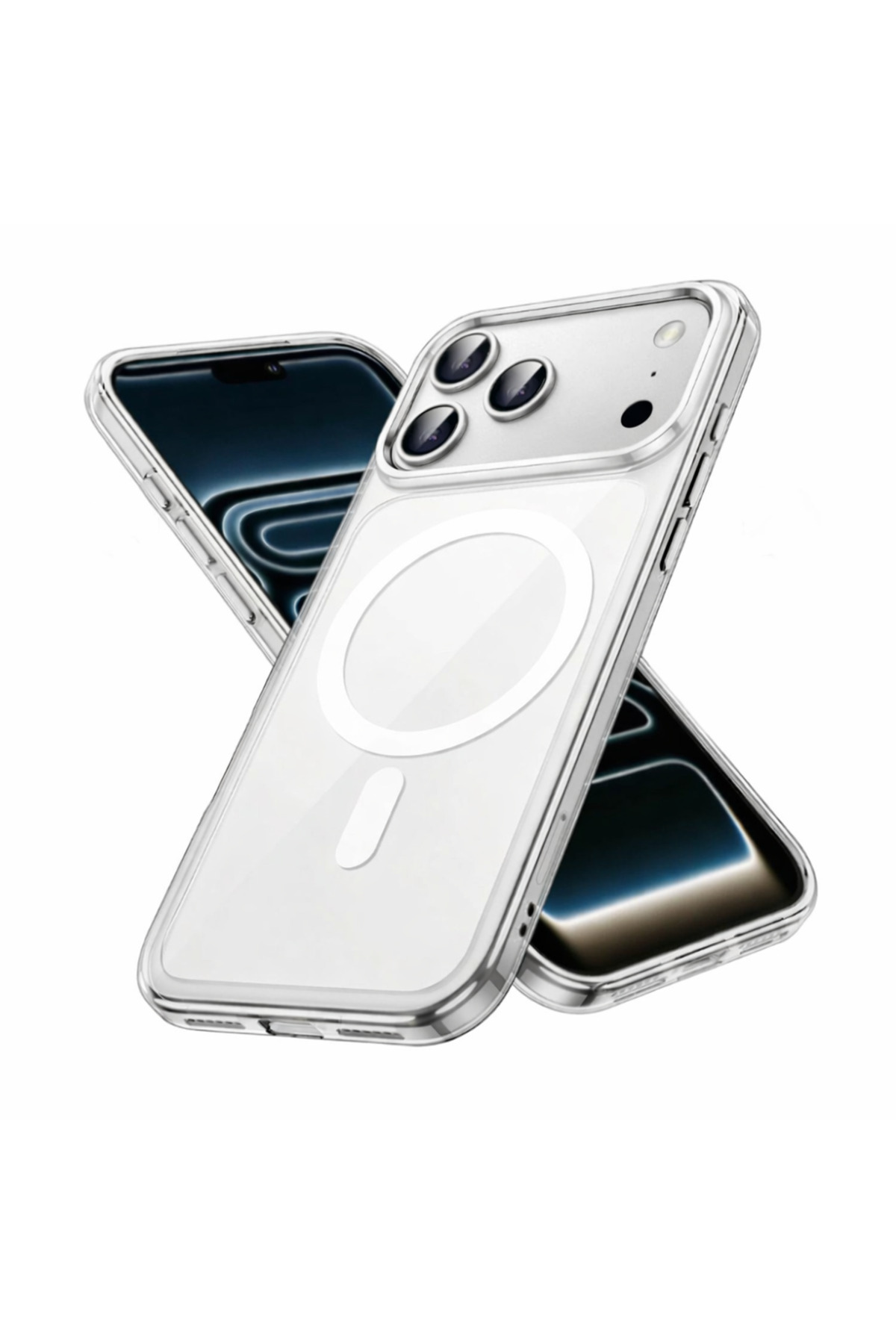 transparent Case with iPhone 17 Pro Compatible SOFT Magsafe Wireless Charging Support Upgraded Çe for Camera