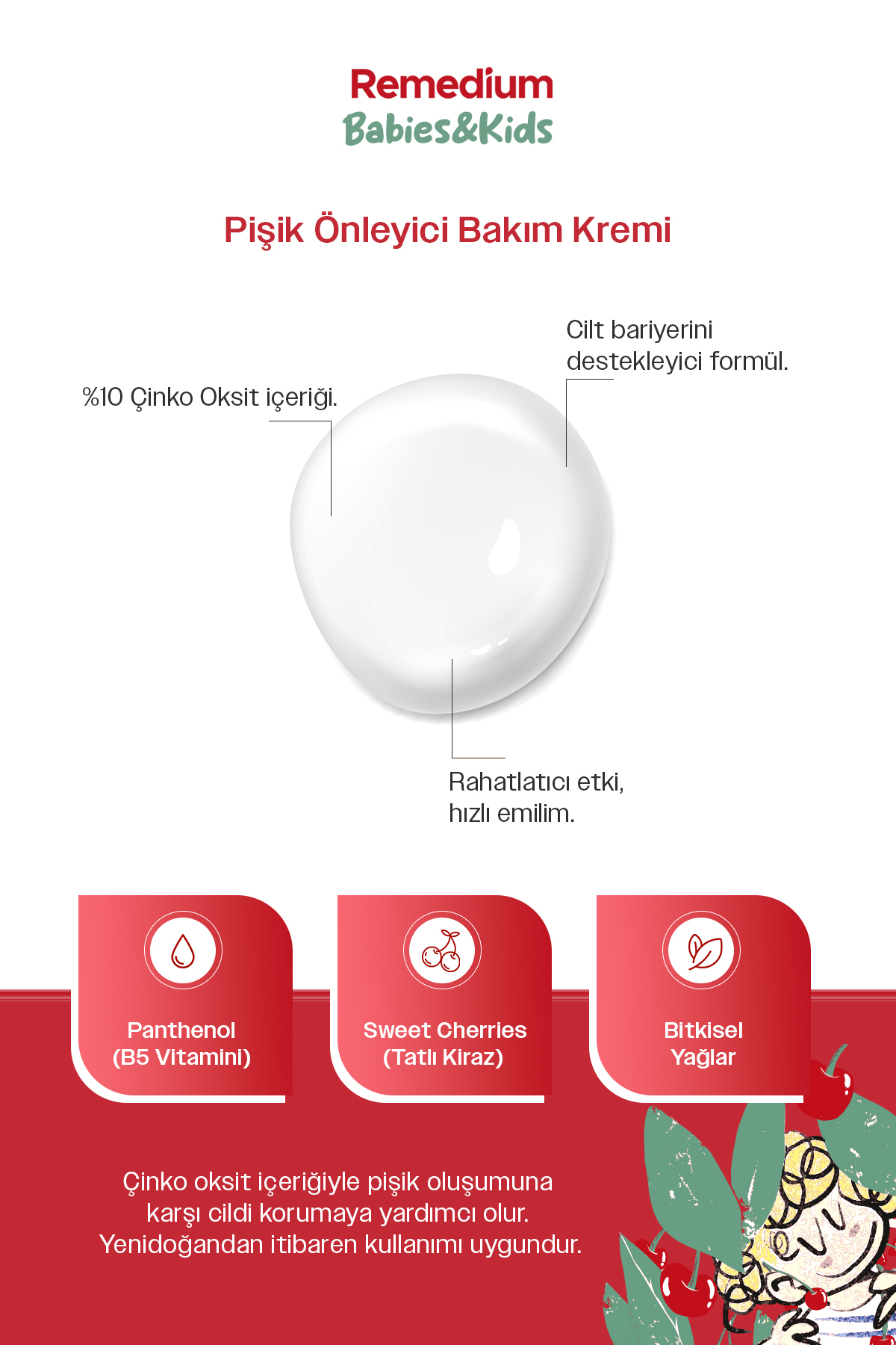 ya da multicosmetics Remedium Babies & Kids Yüz ve Vücut Nemlendirici Losyon & Pişik Önleyici Onarıcı Bakım Krem Seti fotoğrafı 4 (önizleme)